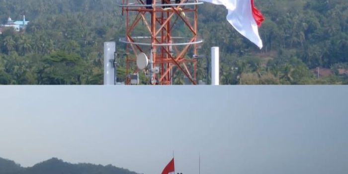 Pengibaran Merah Putih di Menara 74 Meter, Puslatpurmar 8 Teluk Ratai Kobarkan Semangat Kemerdekaan